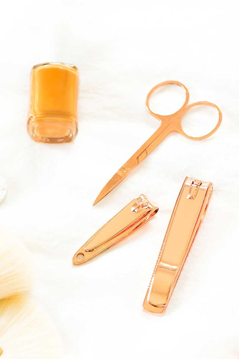 manicure tools and nail polish bottle